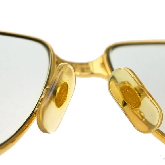 CARTIER Logo Trinity Reading Glasses Eye Wear Metal Plastic Gold France - Picture 5 of 14